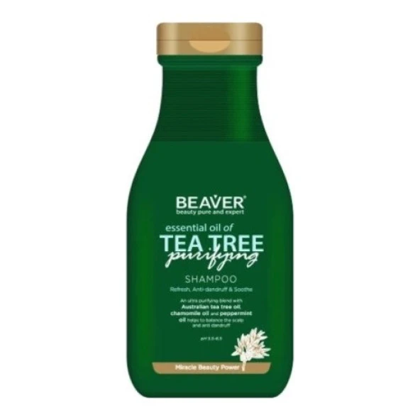 Beaver Tea Tree Shampoo Çay Ağacı Özü İçeren Şampuan 350 ml