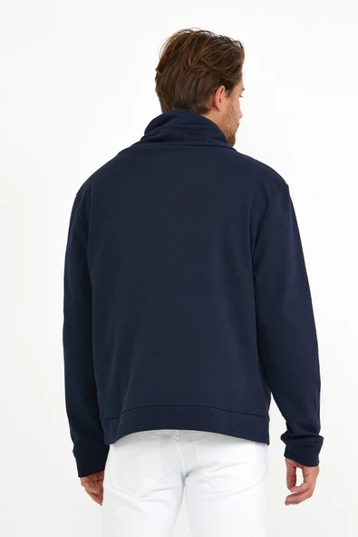 Süperlife Erkek Şal Yaka Regular Fit Brooklyn Baskılı İnce Sweatshirt SPR22SW143 - 6