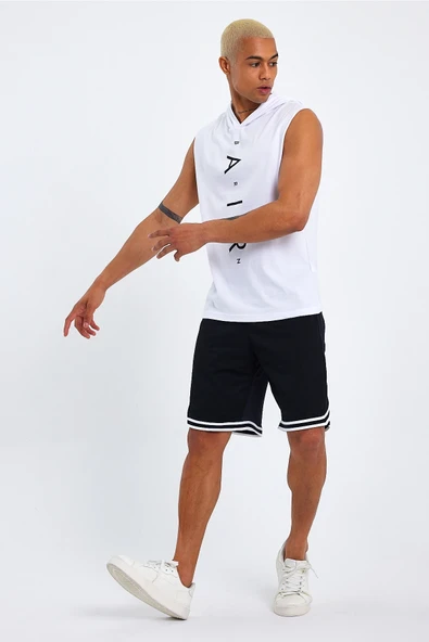 Süperlife Erkek Kapşonlu Standart &Regular Fit  Aır Baskılı Tişort SPR21Y07 - 2