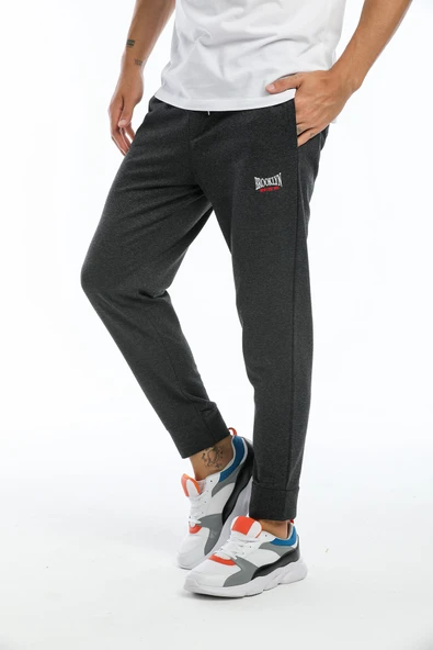 Süperlife Erkek Regular Fit Brooklyn K.Nakışlı İnce Eşofman Altı SPR151 - 10