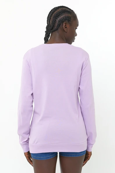 Süperlife Kadın Bisiklet Yaka Regular Fit Sweatshirt spr21k17 - 11