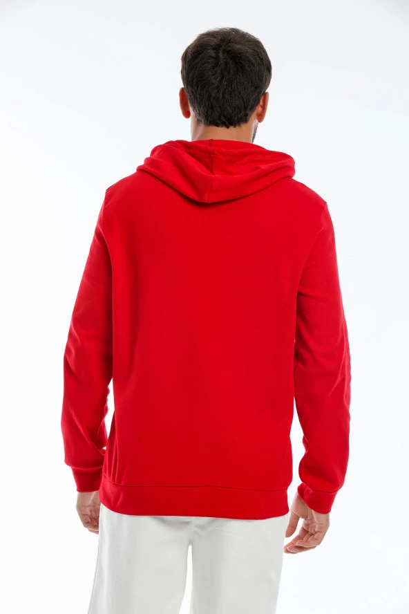 Erkek Kapşonlu Regular Air Baskılı İnce Sweatshirt SPR22SW104 - 8