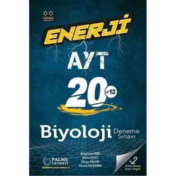 Palme Yayınevi AYT Biyoloji Enerji 20 Deneme Sınavı