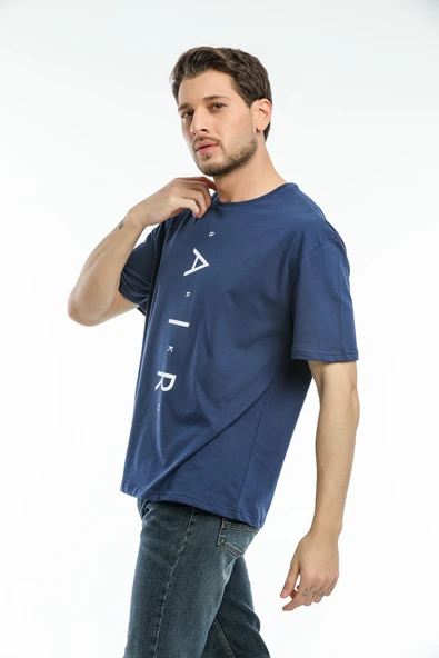 Süperlife Erkek Bisiklet Yaka Standart &Regular Fit Aır Baskılı Tişort SPR21Y28 - 10