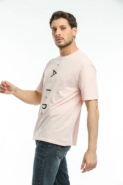 Süperlife Erkek Bisiklet Yaka Standart &Regular Fit  Aır Baskılı Tişort SPR21Y28 - 6