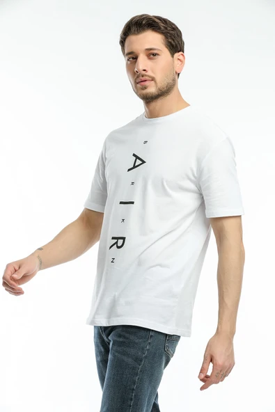 Süperlife Erkek Bisiklet Yaka Standart &Regular Fit Aır Baskılı Tişort SPR21Y28 - 3