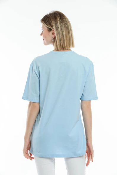 Süperlife Kadın Bisiklet Yaka Standart &Regular Fit  Brookyln Baskılı Tişort SPR21YK27 - 4