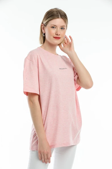 Süperlife Kadın Bisiklet Yaka Standart &Regular Fit  Brookyln Baskılı Tişort SPR21YK27 - 7