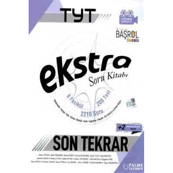 Palme Yayınevi TYT Ekstra Son Tekrar Soru Kitabı + 2 Deneme Sınavı İlaveli