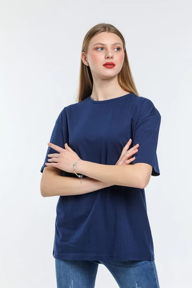 Süperlife Kadın Bisiklet Yaka Standart &Regular Fit Tişort spr21yk30 - 5