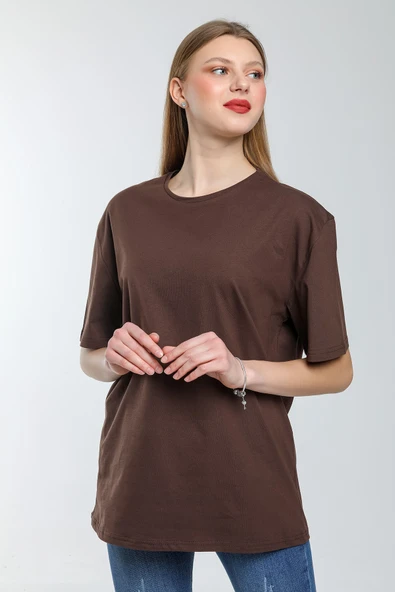 Süperlife Kadın Bisiklet Yaka Standart &Regular Fit Tişort spr21yk30 - 9