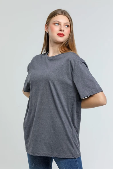 Süperlife Kadın Bisiklet Yaka Standart &Regular Fit Tişort spr21yk30 - 2