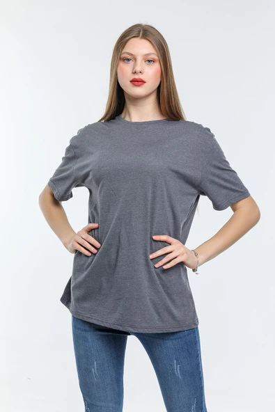 Süperlife Kadın Bisiklet Yaka Standart &Regular Fit Tişort spr21yk30