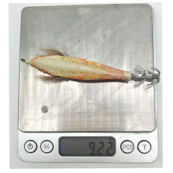 PROFISHER Kalamar Sahtesi 10cm Yeşil Elbiseli Fosforlu Sert Yem - Resim 5