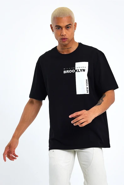 Süperlife Erkek Bisiklet Yaka Slim Fit Baskılı Tişort SPR21Y21 - 9