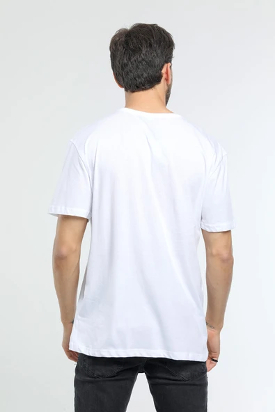 Süperlife Erkek Bisiklet Yaka Slim Fit Ön Çöp Dikiş Garni Tişort SPR21Y01 - 8