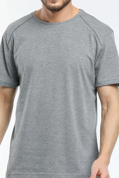 Süperlife Erkek Bisiklet Yaka Slim Fit Garnili Tişort SPR21Y02 - 6