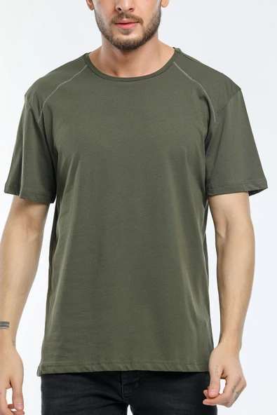 Süperlife Erkek Bisiklet Yaka Slim Fit Garnili Tişort SPR21Y02 - 2