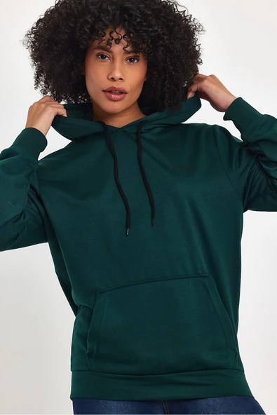 Süperlife Kadın Kapşonlu Regular Fit Baskılı İnce Sweatshirt SPR21K61 - 2