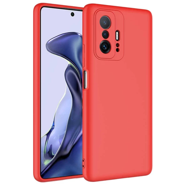 Xiaomi Mi 11T 5G Kılıf Zore Mara Lansman Kapak Kılıf  Kırmızı