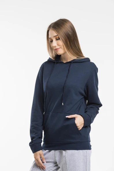Süperlife Kadın Kapşonlu Regular Fit İnce Sweatshirt spr21k55 - 6