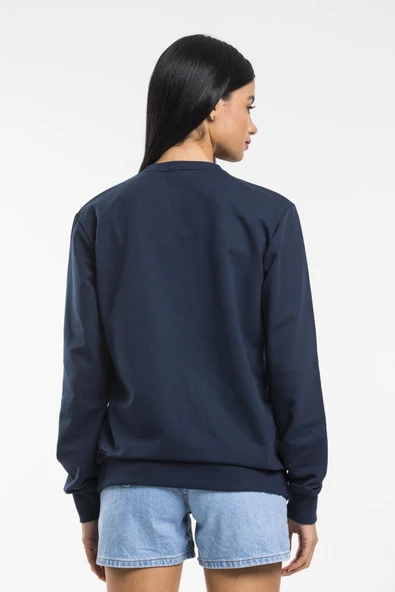 Süperlife Kadın Bisiklet Yaka Oversize Fit İnce Sweatshirt SPR21K30 - 11