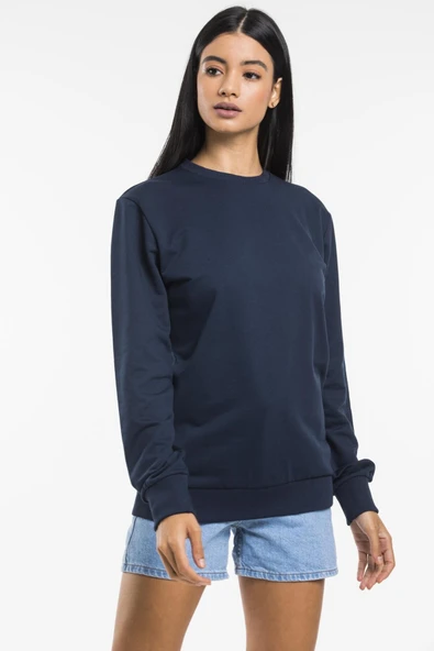 Süperlife Kadın Bisiklet Yaka Oversize Fit İnce Sweatshirt SPR21K30 - 6