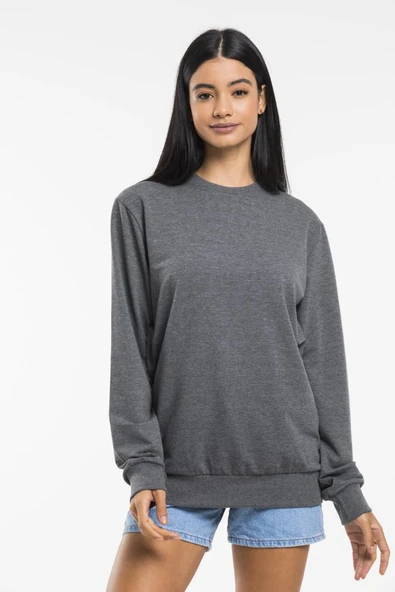 Süperlife Kadın Bisiklet Yaka Oversize Fit İnce Sweatshirt SPR21K30 - 3