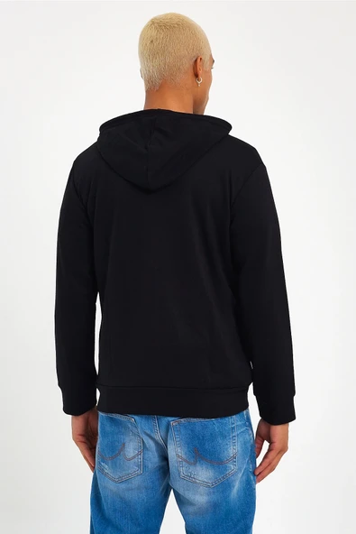 Süperlife Erkek Kapşonlu Regular Fit Yan Cepli İnce Hırka SPR 20K62 - 6