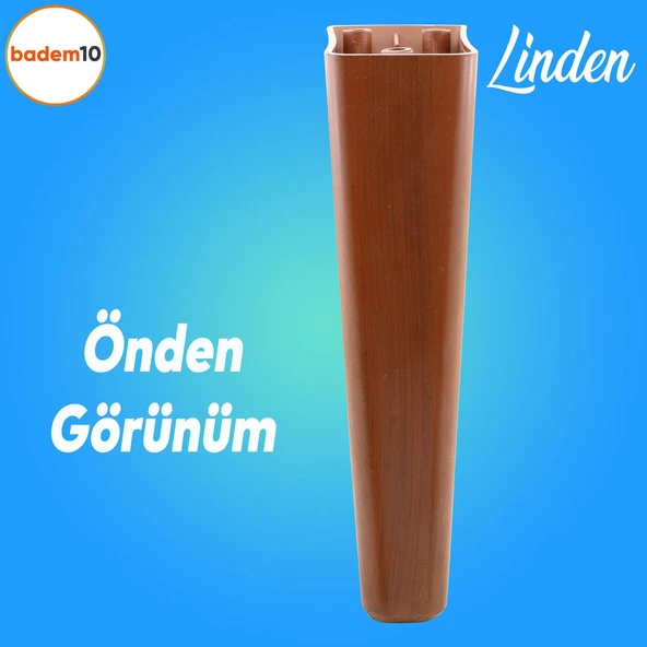 Linden Lüks Mobilya Kanepe Tv Ünitesi Koltuk Ayağı 20 Cm Kahverengi Oval Konsol Ayakları - Resim 5