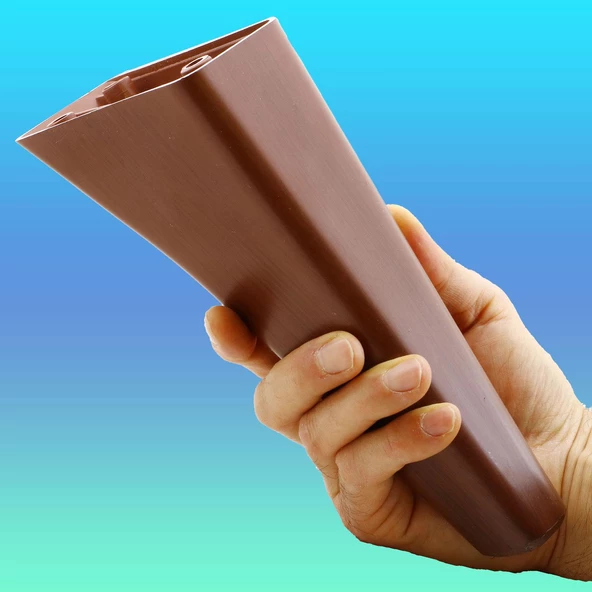 Linden Lüks Mobilya Kanepe Tv Ünitesi Koltuk Ayağı 20 Cm Kahverengi Oval Konsol Ayakları - Resim 6