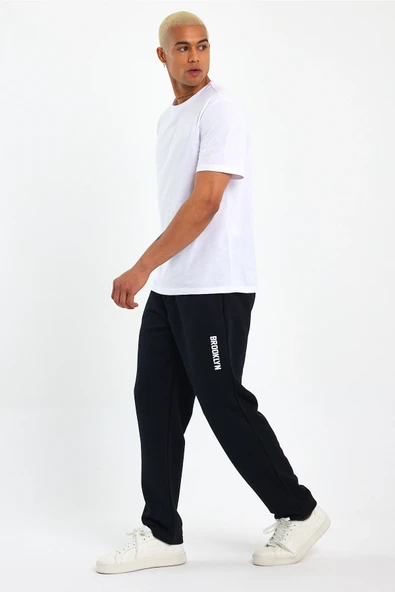Süperlife Erkek Regular Fit Broklyn Baskılı İnce Eşofman Altı SPR 205 - 2