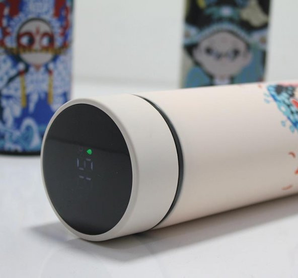 himarry 1 Adet Dijital Göstergeli Paslanmaz Çelik Termos - 2