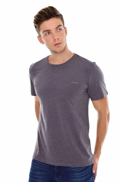 Süperlife Erkek Bisiklet Yaka Dar Kalıp Brooklyn Baskılı Tişort  SPR 266 - 9