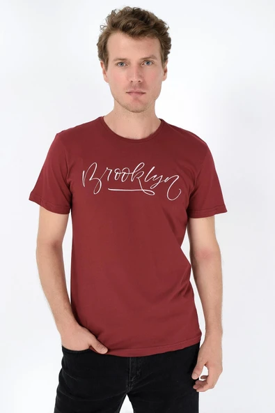 Süperlife Erkek Bisiklet Yaka Dar Kalıp Baskılı Tişort SPR 261 - 8