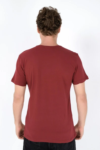 Süperlife Erkek Bisiklet Yaka Dar Kalıp Baskılı Tişort SPR 261 - 9