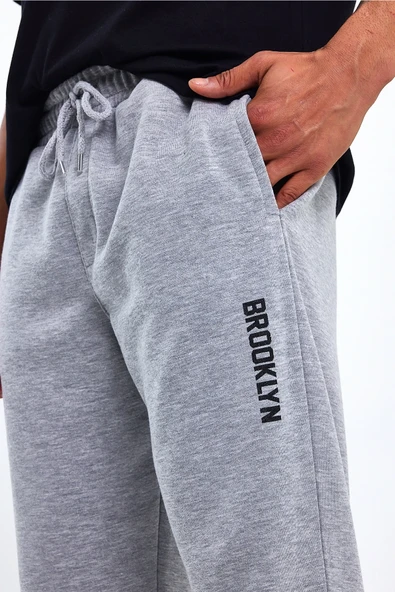 Süperlife Erkek Regular Fit Broklyn Baskılı İnce Eşofman Altı SPR 203 - 11