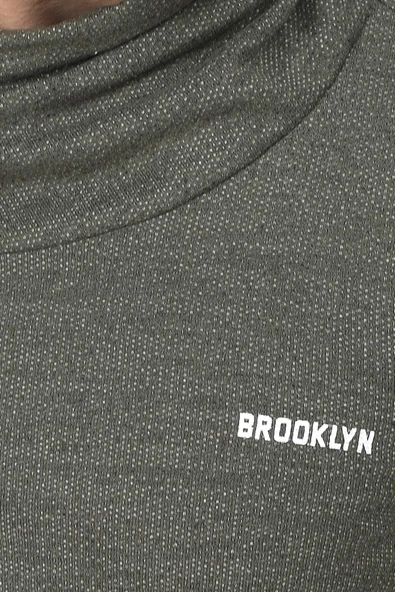 Süperlife Şal Yaka Uzun Kollu Dar Kalıp İnce Erkek Baskılı Sweatshirt SPR 2019K41 - 7