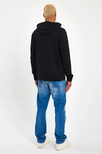 Süperlife Kapşonlu Uzun Kollu Baskılı Dar Kalıp İnce Erkek Sweatshirt SPR 2019K61 - 6