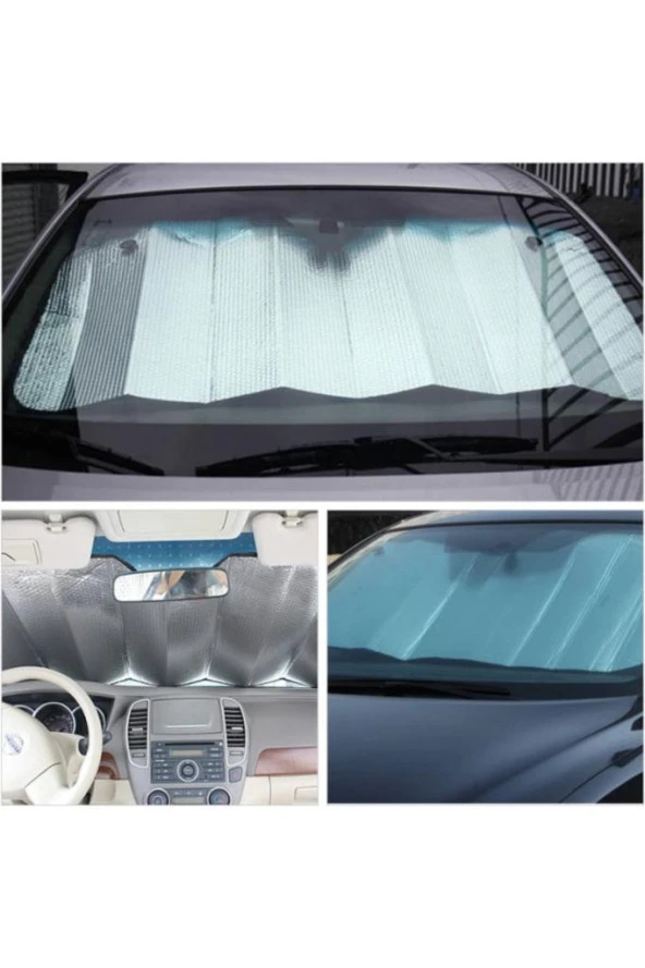 Universal Araba Ön Cam Brandası Oto Kar Buz Güneşlik Brandası Araç Ön Cam Brandası - Resim 4