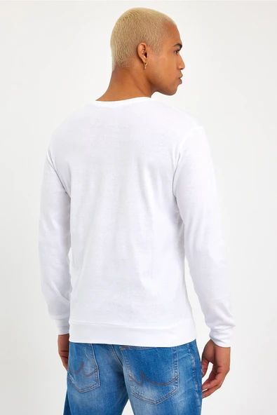 Süperlife Bisiklet Yaka Uzun Kollu Dar Kalıp İnce  Erkek Sweatshirt SPR2019K18 - 11
