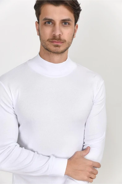 Süperlife Yarım Balıkcı Uzun Kollu Dar Kalıp İnce Erkek Sweatshirt SPR 2019K20