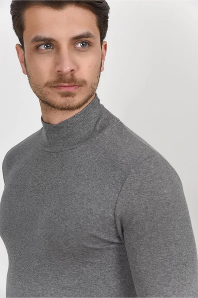 Süperlife Yarım Balıkcı Uzun Kollu Dar Kalıp İnce Erkek Sweatshirt SPR 2019K20 - 7