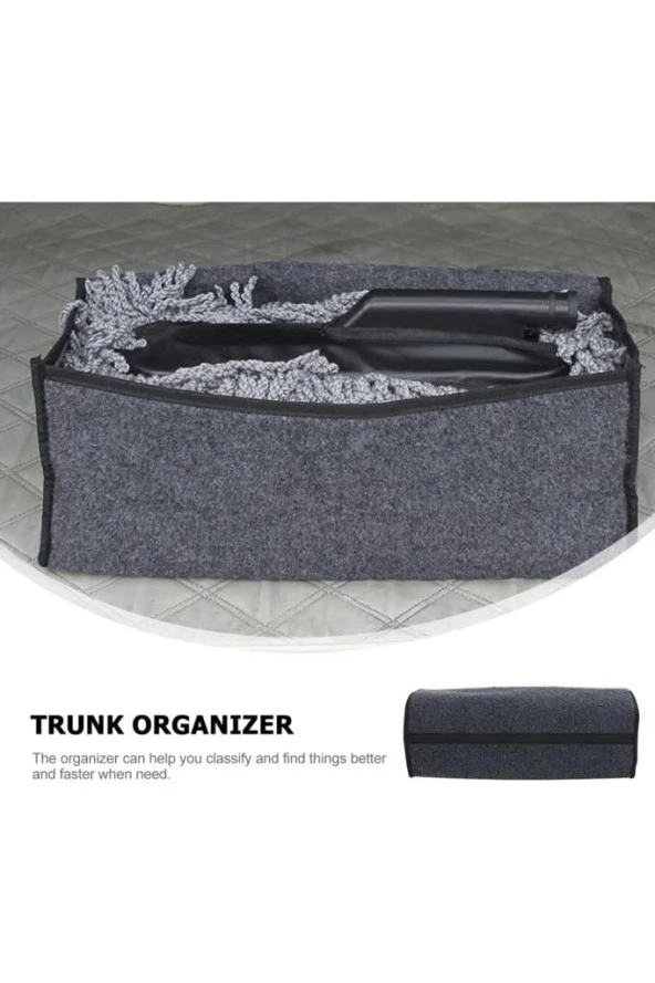 Oto Bagaj Düzenleyici Araç Içi Organizer Keçe Bagaj Eşya Çantası Organizer - Resim 2