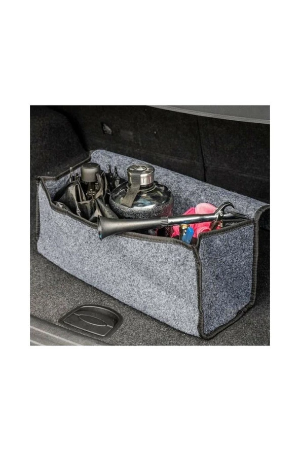 Oto Bagaj Düzenleyici Araç Içi Organizer Araba Bagaj Çantası Keçe Aksesuar Aparat Çanta - Resim 2