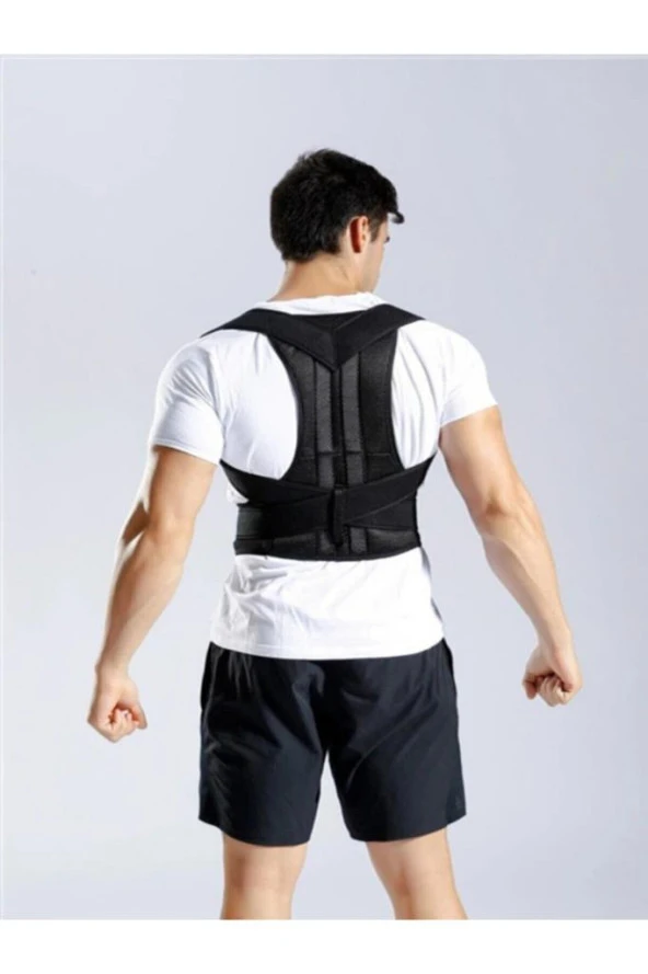 Medikal Unisex Çift Balenli Dik Duruş Korsesi Kifoz Skolyoz Korsesi Omuz Sırt Bel Korsesi - Resim 4