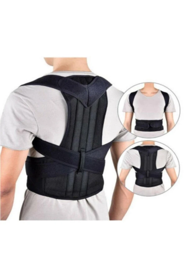 Çift Balenli Bel Ve Sırt Korsesi Dik Durus Spor Bel Sırt Omuz Kambur Önleyici Korse - Resim 3