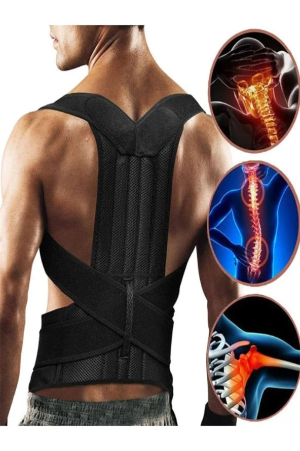 Ortopedik Balenli Dik Duruş Korsesi Posturex Bel Sırt Korsesi Kambur Korsesi - Resim 3