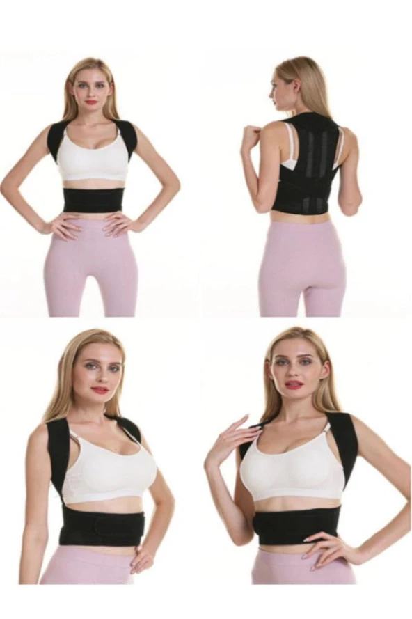 Çift Balenli Bel ve Sırt Korsesi Dik Durus Spor Bel Sırt Omuz Kambur Önleyici Korse - Resim 2