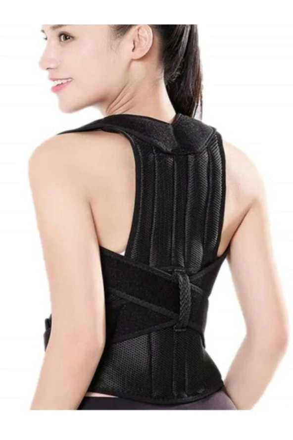 Çift Balenli Dik Durmayı Sağlayan Sırt Omuz Bel Korsesi Unisex Kamburluk Önleyici Dik Duruş Korsesi - Resim 5